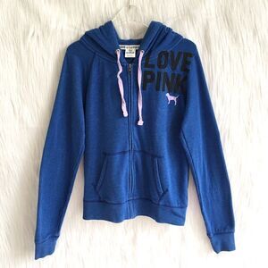 🔃Victoria's Secret PINK Zip Up Logo Hoodie